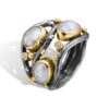 Kepler White Keshi Perle Ring