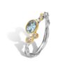 Grace Single Blue Aqua Faceted Ring