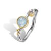 Grace Single Blue Aqua Cabochon Ring