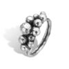 Rose Buds Silver Cluster-11 Ring