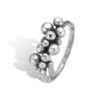 Rose Buds Silver Cluster-13 Ring