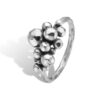 Rose Buds Silver Cluster-14 Ring