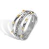 Lotus Trio Pavé Sølv Ring
