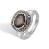 Frida Signet Pavé Smoky Quartz