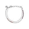 Nanna Sølv Red Mix Perle Armbånd