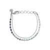 Nanna Sølv Ocean Blue Perle Armbånd
