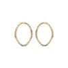 Onassis Oval Golden Plain Ørestikkere